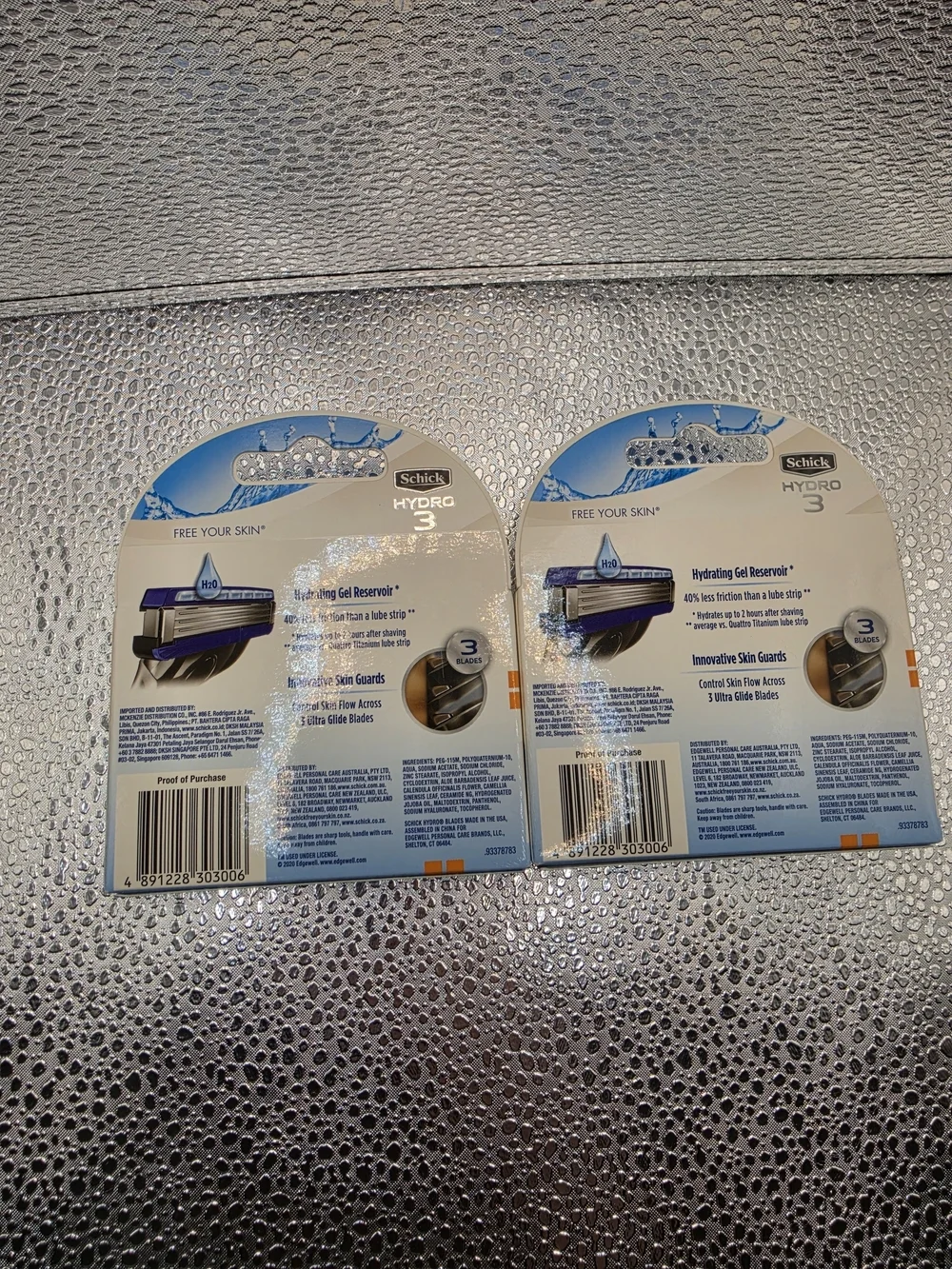 Schick Hydro 3 Replacement Razor Cartridges - Blue